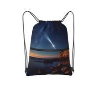 Kashinn Zaino con coulisse con cerniera stampa cometa sport palestra tasca con tasca utility per palestra yoga viaggi