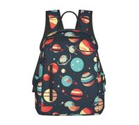 Kashinn Zaino leggero con stampa di pianeta spaziale unico carino borsa per libri casual divertente zaino casual 37,3 cm