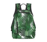 Kashinn Zaino leggero con stampa foglia di palma verde unico carino borsa per libri casual divertente zaino casual 37 cm