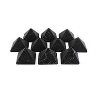 KASHU - Shungite Piramide Non Lucida | Pietra preziosa e curativa originaria della Carelia - Protezione Radiazioni Cellulare e EMF - 10 x 4 cm