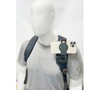 KASINshooting Supporto per zaino con velcro e base girevole a 360 gradi e clip per telefono per Go pro Hero 13/12/11/10/9/8 Insta 360 One Action Camera e smartphone