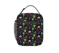 kaslhsQ Borsa per il pranzo con funghi colorati, borsa per il pranzo, per donne e uomini, contenitore termico per il pranzo, per picnic, lavoro, viaggi, scuola, attività all'aperto