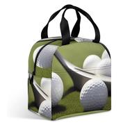 kaslhsQ Borsa per il pranzo da golf, per donne e uomini, riutilizzabile, isolata, borsa termica per il pranzo, borsa ad alta capacità per viaggi e lavoro