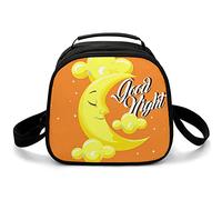kaslhsQ Borsa portapranzo con scritta Good Night to The Moon, riutilizzabile, isolata, per picnic, spiaggia, parco