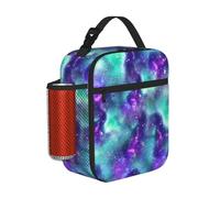 kaslhsQ Galaxy Space Cool Lunch Box per adolescenti, ragazzi, uomini, donne, borsa portatile per il pranzo, isolata, per bambini, riutilizzabile, per la scuola