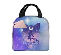 kaslhsQ Sailor Moon - Borsa termica per il pranzo, per donne e uomini, riutilizzabile, per adulti, impermeabile, per lavoro, viaggi e picnic