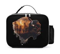 kaslhsQ Save The Sky Bisons Borsa per il pranzo isolata PU Bento Box Tote Bag Borsa per il pranzo per donne uomini Lavoro Picnic