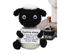 Kasmole Animaletti All'uncinetto Messaggi Positivi,Animaletti Piccoli Fatti a Mano Ispirazionali,Centrotavola per Soggiorno Camera Ufficio Libreria Regalo Compleanno Natale Amici - Per Bambini e