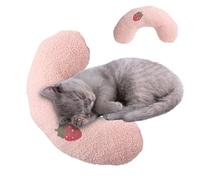 Kasmole Cuscino per Gatti | Cuscino per Animali Forma di U Cuscino calmante per Gatti Cuscino per Dormire per Gatti Cuscino per abbracciare Un Cucciolo di Gatto - per Gatti Cani Che Dormono, Giocano