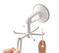 Kasmole Gancio Appenditore Per Utensili Da Cucina | Girevole a 360 Gradi Con Appendiabiti Regolabile,Gancio Adesivo Organizzatore Senza Fori Per Sottopensile Bagno Cucina