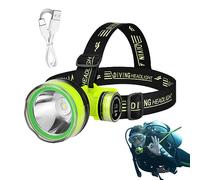 Kasmole Lampada Frontale Subacquea - Torcia Subacquea a LED Impermeabile Luminosa - Torcia Subacquea a LED con 2 modalità di Illuminazione, Luce Subacquea, luci Frontali Ricaricabili per Fronte,