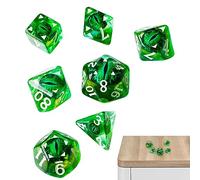 Kasmole Set di 7 dadi poliedrici Drago Dice Liquid Core | Set dadi di oeiDragon fatti a mano per forniture favore festa Natale di Halloween, giochi da tavolo