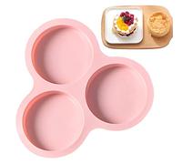 Kasmole Stampino per Uova in Silicone - Teglia Muffin 3 Cavità, Padella Pancake Riutilizzabile