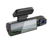 Kasmole Telecamera da cruscotto per Auto - per Auto a 2 canali 170 grandangolare Videoregistratore per Fotocamera da cruscotto per Auto, con rilevamento del Movimento e Visione Notturna