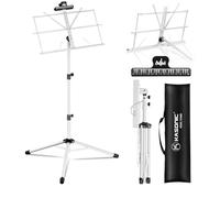 Kasonic - Supporto per spartiti pieghevole 2 in 1 e supporto per libri da tavolo, portatile e leggero, con supporto per spartiti musicali e borsa per il trasporto, adatto per prestazioni strumentali