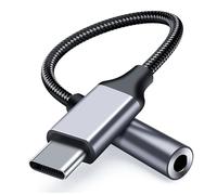 KASOTT Adattatore da USB C a jack per cuffie da 3,5 mm, da USB C a Aux Audio Dongle 24bit/96kHz, cavo HiFi DAC compatibile con iPhone 17/16/15 Pro/Pro Max, per iPad, Galaxy S25 S24 Ultra, Pixel