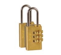 Kasp K11020D2 Lucchetto Combinato In Ottone - 20Mm - Twin