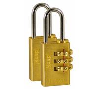 Kasp K11020D2 Lucchetto in ottone a combinazione - 20 mm - confezione doppia