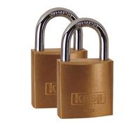 Kasp K12025D2 Lucchetto IN Ottone - 25 MM - Twin-Pack - Chiave Uguale