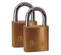 Kasp K12030D2 Lucchetto IN Ottone - 30 MM - Twin-Pack - Chiave Uguale