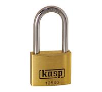 Kasp K12540L40A1 Lucchetto In Ottone Premium - 40x40mm - Gancio Lungo - KA25401