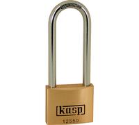 Kasp K12550L80A5 Lucchetto In Ottone Premium - 50x80mm - Gancio Lungo - KA25505