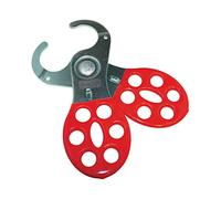 Kasp K20025D - Serratura a scatto, argento/rosso, 25 mm