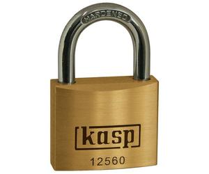 KASP, Lucchetto Messing Premium, 60 mm, chiusura su entrambe le staffe