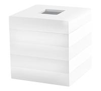 Kassatex Fine Linens acl-TH-w Cabana Accessori per fazzoletti Cabana Accessori Bianco, Tessuto Supporto, White, Tissue Holder