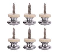 Kasteco 6 pezzi funghi testa chitarra tracolla pulsanti serrature cromo (argento)