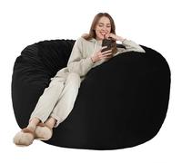 Kasunpul Pouf per adulti, con rivestimento in velluto, soffice, per soggiorno, camera da letto, contenente ferro, 120 x 120 x 59 cm