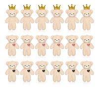 Kasyat 18 Pezzi Mini Orsi da 4,7 Pollici Orsetto per Portachiavi Piccolo Orso Snodato di Peluche Bambola Morbida per Decorazione di Compleanno Matrimonio Natale Bomboniere (Stile Misto)