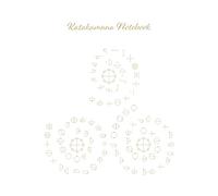 Katakamuna Utahi 5th 6th 7th Songs A5 Notebook 100 Pages: White Gold Design 7mm Ruled Matte Cover Ancient Japanese Symbols Meditation Spiritual