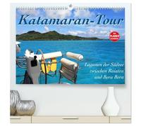 Katamaran-Tour (hochwertiger Premium Wandkalender 2026 DIN A2 quer), Kunstdruck in Hochglanz: Leinen los, Segel setzen und eine traumhafte Reise beginnt - Katamaran-Tour durch den Südpazifik.