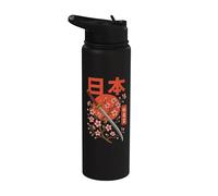 Katana Giappone Sakura Arte Giapponese Ukiyo-e Stainless Steel Insulated Water Bottle