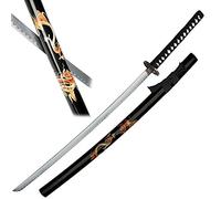 KATANA ORNAMENTALE DEL DRAGO SPADA GIAPPONESE PER DA ARREDAMENTO NERA PER COSPLAY