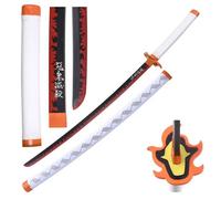 Katana ornamentale in bamboo di Rengoku Kyojuro Anime Demon Slayer