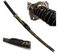 KATANA ORNAMENTALE SPADA GIAPPONESE PER DA ARREDAMENTO IN SETA NERA ARREDAMENTO