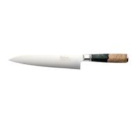 Katana Saya Elements Coltello Gyuto da 20 cm, verde foresta pluviale - Acciaio Damasco VG-10 ad alto tenore di carbonio - estrema resistenza e affilatura - Manico in legno d'ulivo e resina
