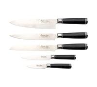 Katana Saya Set di coltelli da cucina 6 pezzi, acciaio inossidabile VG-10 Damasco a 67 strati, manici in legno Pakkawood e blocco porta coltelli