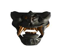 Katana - Supporto da parete in resina, con maschera Oni e spada, supporto per spada samurrai giapponese, da parete nera, scaffale decorativo per la casa e l'ufficio