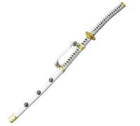 Katana Tachi Ornamentale Giapponese Bianca Dorata per Esposizione Cosplay Arredamento Fantasy 102 cm