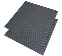 Katara 1672 Set 2 Basi Costruzioni 40x40cm Compatibile Lego, Sluban, Papimax, Q-Bricks, Grigio Scuro