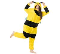 Katara 1744 - Costume Animale Pigiama intero Kigurumi Carnevale, Ape - Taglia L