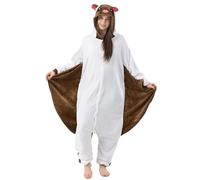 Katara 1744 - Costume Animale Pigiama intero Kigurumi Carnevale, Scoiattolo volante - Taglia S
