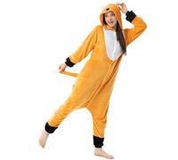 Katara 1744 - Costume Animale Pigiama intero Kigurumi Carnevale, Volpe - Taglia L