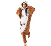 Katara 1744 Kigurumi Unisex Adulti Costume Animale Pigiama intero Carnevale, Gufo, 155-165cm