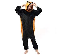 Katara 1744 Kigurumi Unisex Adulti Costume Animale Pigiama intero Carnevale, Panda Rosso, 155-165cm