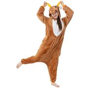 Katara 1744 Kigurumi Unisex Adulti Costume Animale Pigiama intero Carnevale, Renna, 165-175cm