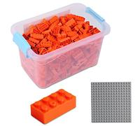 Katara 1827 - Set 520 Mattoncini 4x2 Base Scatola Compatibile Lego, Sluban, Papimax, Q-Bricks - Arancione